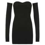 Slim Fit Long Sleeve Dress-Outfit