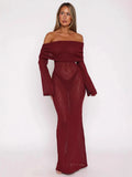 Fongt Summer New Solid Fashion Word Long Dress Dress Dress Woman