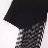 New Spring Tassel Decoration Stretch Body Wipe Chest Knitted Blouse 5584156-Outfit