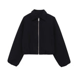 Fongt Women's Autumn New Street Fashion Pilot Long-Sleeved Short Jacket Jacket