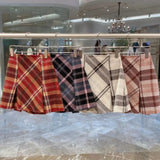 High Waist Plaid Mini Skirt-Outfit