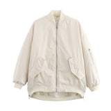 Fongt Summer 4 Color Loose Flight Padded Coat Women's Jacket Padded Coat Y9-5067-Outfit
