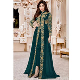 Collar Lace Chiffon Dress Retro Style Long