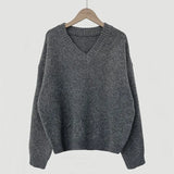 V-Neck Pullover Dark Academia Sweater-Outfit