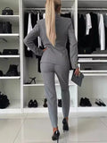 Fongt Selling Lady Elegant And Able-Doing Professional Double Buckle Suit Suit Suit