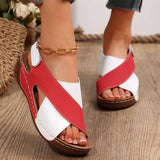 Fongt Sandals Women 2025 Summer New Pine Cake Thick Bottom With Skirt Casually Exposed Toe Beach