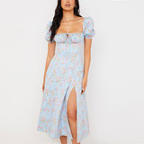 Printed Mid Waist Hipster Floral Backless Slim Fit Sleeveless Women's