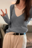 V Holiday Two Colored Age-Reducing Sweaters A New Long-Sleeved Sweater For Women In Autumn And