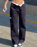 Folded Waist Pocket Cargo Pants-Outfit