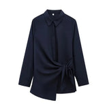 Fongt Women's Explosive Fashion Casual Double Tidal Silk Shirt
