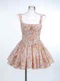 Women's Summer New Sexy Broken Flowers Hanging Dress Skirt Short Dress Dress Dress Pony Dress