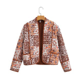 Fongt Women's ZA Summer New Street Fashion Blouse Print Temperament Cotton Coat