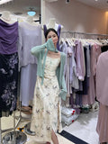 Fongt Xixi 13 Lines 2025 Spring And Summer New Temperament Printing Pure Desire High-Waisted Sling Dress Women 88180