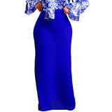 Fongt Women's Dress 2025 New Fashion Temperament Tongle Solid Color High Waist Long Skirt African Long Dress