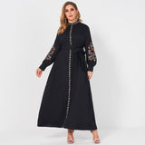 Sleeve Loose Belt Elegant Party Maxi