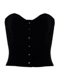 Black Button Down Corset Top-Outfit