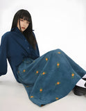 Embroidered Corduroy Maxi
