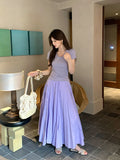 Fongt Xixi 2025 Summer New Temperament Apparent Thin High-Rise Half-Dressed Dress French Dress Dress 85182