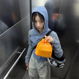 Fashion Blue Hoodie Sweatshirt 2024 Autumn Slim Fit Hollow Out Tops Women Y2k E-Girl Long Sleeve Casual Sweatshirts-Outfit