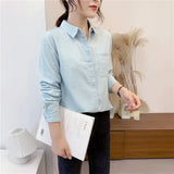 Women Blouses Shirts Tunic Womens Tops 2020 Long Sleeve Clothing Button Up Down New Autumn Solid Fashion Ladies Tops