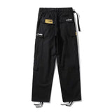 Tide Brand Corteiz Alcatraz Overalls Men's Multi-Pocket Retro Loose Straight Tube Rope Tie Feet-Outfit