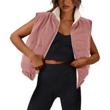 Fongt Ms. Autumn And Winter New Vest Lamb Zipless Double-Sided Warm Jacket Jacket