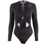 Fongt Women's New Hot Sexy Metal Slim Design Sense Bottom Joined Suit