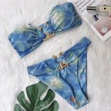 Diamond Bikini 2021 Sexy Solid One Shoulder High Cut Push Up Swimsuit Female Crystal Bathing Suit Brazilian Thong