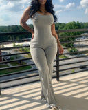 Independent Station Spring And Summer Fashion Printing Suspender Conjoined Trousers Spot-Outfit
