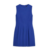 Fongt Summer New Women's Linen Fluffy Round Neckless Short Dress