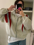 Vintage Patchwork Collar Neck Jacket-Outfit