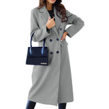 Fongt Women's Clothing In The Autumn And Winter Of 2025 Simple Double-Rowed Long-Sleeved Collar Button