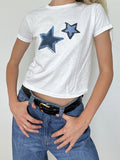 Y2K star print short sleeve