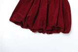 Sequin Strapless Puff Skirt Mini Dress-Outfit