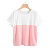 Fongt Summer Korean Version Plus Size Women's Loose Bat Shirt Student Women's Short Sleeve T-Shirt Fat Mm Summer T-Shirt