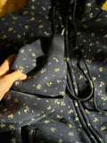 Blue Floral Zipper Hobbie-Outfit