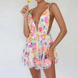 Sequined Deep V-Neck Backless Mini Dress-Outfit