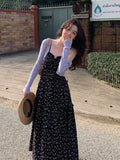 Fongt Xixi 13 Lines 2025 Spring New Temperament Printing Pure Desire High-Waisted Sling Dress Women 88163