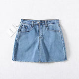 Waist Denim Leggings Women's Summer Fur Skirt Street Elastic Slim Fit