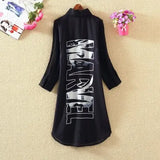 Chiffon Blouse Women 2019 Summer Digital Print Long Sun protection Shirt Female Elegant Casual Tops Chiffon Shirts