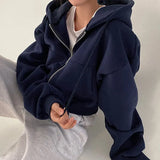Hoodie Autumn Loose Long Sleeve Zipper