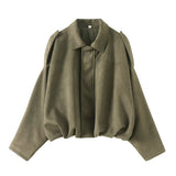 Fongt And Winter Women's New Velvet Texture Effect Pilot Long-Sleeved Jacket Jacket