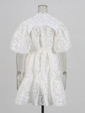 Vintage Design Temperament Dress 2025 Spring And Summer New Women's Single Buckle Printing With Short-Sleeved