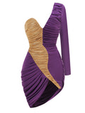 Explosion Bag Hips Sexy One-Shoulder Dress Bumped Into The Long-Term Wisk Dinner