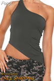 Women's Tops Streetwear Clothing Summer Crop Tube Tops y2k T-shirt Vintage Irregular One Shoulder Camisole Clothes for