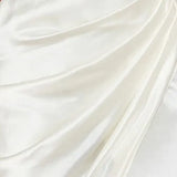 Midi Satin Dress Split Adjustable Strap Ruched Cowl Neck Asymmetrical Zipper Party Dress Elegant Sexy Woman Dresses