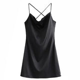 V-Neck Sleeveless Backless Sexy Mini Dresses 1028-1-Outfit