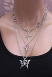 Butterfly Multi-layer Necklace-Outfit