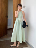 Fongt Xixi 13 Lines 2025 Spring And Summer New French Retro Round-Neck Temperament Sleeveless Dress 88259