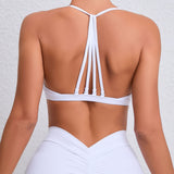 Fongt Shoulder Strap Yoga Top Female Tight Quick-Drying Exercise Yoga Bra Outdoor Running Beautiful Back-Outfit